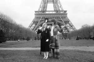 Doctor Who, actor Tom Baker - the 4th Doctor - pictured with fellow Time Lord Romana