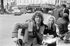 1979 Prints: Doctor Who, actor Tom Baker - the 4th Doctor - pictured with fellow Time Lord Romana