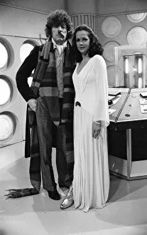 Doctor Who, actor Tom Baker - the 4th Doctor - pictured with fellow Time Lord Romana