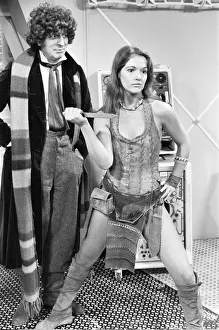 Doctor Who, actor Tom Baker - the 4th Doctor - pictured with new assistant Leela played