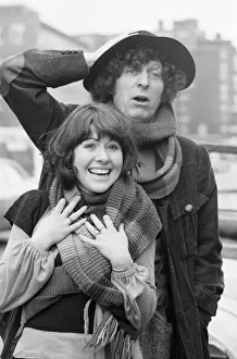 Man And Woman Prints: Doctor Who, actor Tom Baker - the 4th Doctor - pictured outside Acton rehersal rooms with