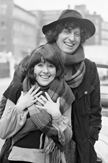 Man And Woman Prints: Doctor Who, actor Tom Baker - the 4th Doctor - pictured outside Acton rehersal rooms with