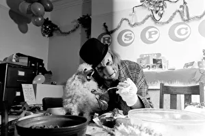 Clown Prints: Dogs Christmas Party. Hobo plays host to the doggy guests enjoying a menu of