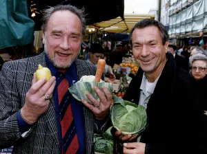 Don Henderson and Michael Elphick actors in the TV Programme Absolute Beginners Guide to