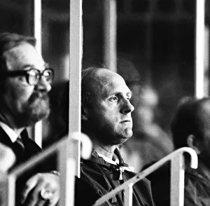 Worried Prints: Don Howe watching Arsenal away at Watford before coming Arsenal manager