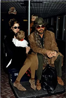 Don Johnson actor arrives with his wife Melanie Griffith actress at London Airport