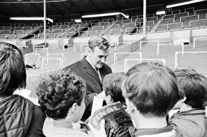 Don Revie Leeds United manager pays a quick visit to Wembley for check on the ground
