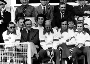Glum Prints: Don Revie sits unhappy and suffers on the England bench Daily Mirror
