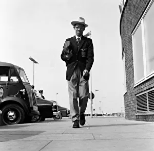 Don Thompson, British athlete, pictured on his return from the Olympic Games