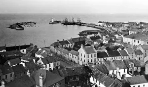 Northern Ireland Prints: Donaghadee harbour in Northern Ireland, County Down. 28th April 1914