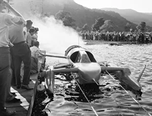 00182 Prints: Donald Campbell in his Bluebird Jet Hydroplane 1955