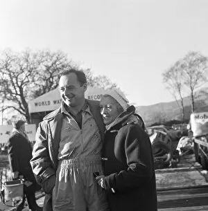 00410 Collection: Donald Campbell, at Coniston Water, 7th November 1957. Donald Campbell