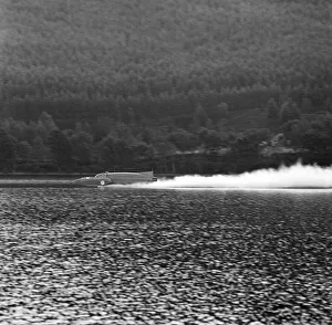 Speed Prints: Donald Campbell, takes BlueBird for a run on Coniston Water, 4th November 1958