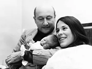 Donald Pleasence Actor - October 1970 Holding his new baby daughter Miranda