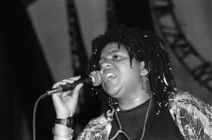 Donette Forte performing at WOMAD festival at Rivermead in Reading, Berkshire