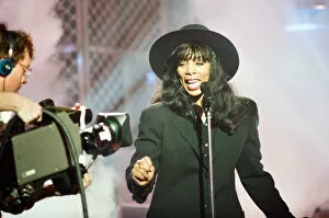 Images Dated 16th October 2012: Donna Summer, performing on BBCs Top of The Pops, 1st March 1989