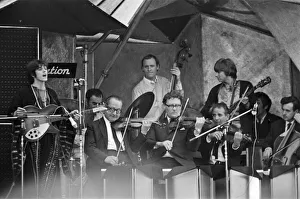Folk Prints: Donovan (pictured on the left) appearing with his mini orchestra at The Windsor Jazz