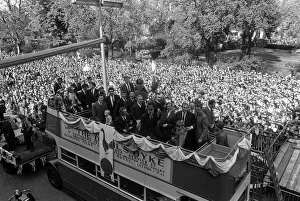 Core93 Prints: A double decker bus carries the team holding the European Cup Winners Cup Winners trophy
