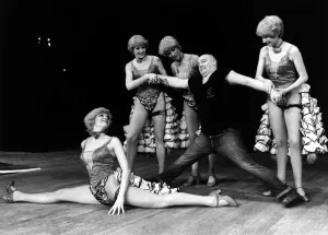 Can Can Prints: Doug Trendle aka Fatty finds it rather hard work keeping up with the girls from