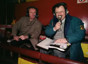 Dougie McDonald and Davie Provan Radio Clyde sports presenter 1998