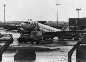 The Douglas DC3 Dakota aircraft operated by Top Flight at Newcastle Airport was impounded