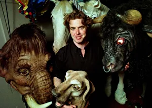 Dr Dolittle actor Bryan Smythe with some of the animal characters in the play Dr Dolittle