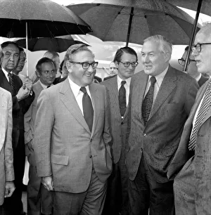 00070 Prints: Dr. Henry Kissinger US secretary of state with James Callaghan. Foreign Secretary