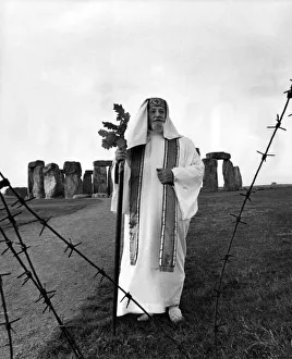 Dr. Thomas Maughan, Chief Druid at the dawn ceremony of the summer Solstice celebrations