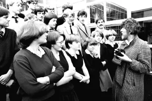 00441 Prints: Former Dr Who actor Tom Baker at Heathfield Senior High School on 23rd November 1982