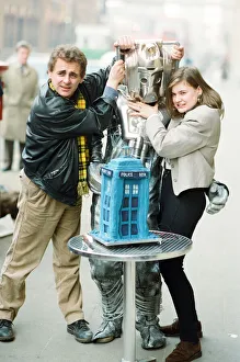 00284 Prints: Dr Who, Sylvester McCoy with his assistant Ace alias Sophie Aldred seen here with a