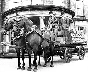 Drayman and their horses from the Scottish and Newcastle Breweries doing their deliveries