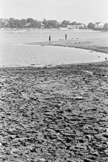 Dried out Edgbaston reservoir in Birmingham during the summer heatwave of 1976