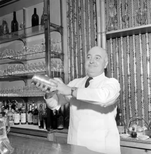 Drinks: Cocktails Joe Gilmore top barman at the Savoy hotel in London seen here preparing