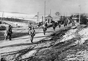 Belgium Prints: In their drive to cut the German wedge, US troops advancing towards the Luxembourg border