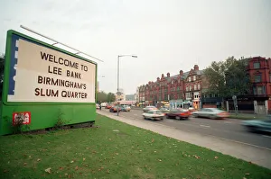 Poster Prints: Drivers into Birmingham city centre are greeted by a new sign in Bristol Street with