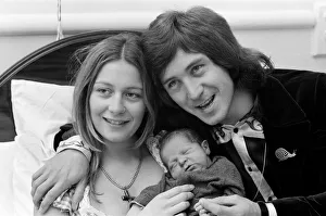 00450 Prints: Drummer Kenney Jones of the Faces pop group with his wife Jan at the Welbeck Street