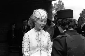 00006 Prints: Duchess Of Kent Visits Northern Ireland June 1980 The Duchess of Kent chatting to