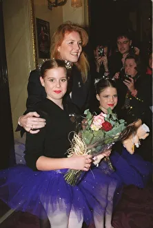 Bouquet Prints: Duchess of York with Princess Beatrice December 1999 Duchess of York Sarah Ferguson