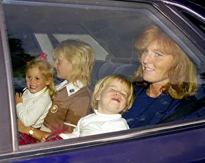 The Duchess of York Sarah Ferguson seen here leaving Balmoral Castle in exile