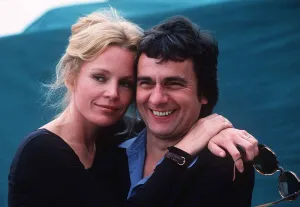 Dudley Moore Actor Muscian with his wife Tuesday Weld in Cannes May 1978