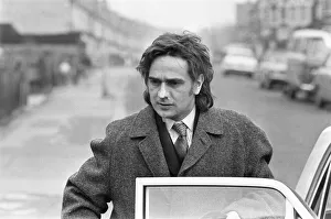 Film Production Prints: Dudley Moore gets into a car after removing his make-up during o filming a BBC comedy