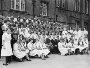 Exercises And Training Prints: Dudley Road, Birmingham ARP Service parade after an exercise