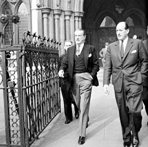 The Duke of Argyll with his solicitor Mr Eric Summer at the law courts Argyll Trust