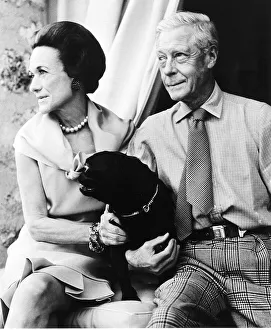 Abdication Prints: Duke & Duchess of Windsor at their home Le Moulin de la Tuileries near Paris