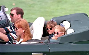 Duke and Duchess of York with Princes Beatrice and Princess Eugenie arrive at Wentworth