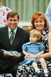 00127 Prints: Duke and Duchess of York at Princess Beatrices school sports day June 1992