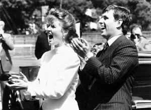 The Duke and Duchess of York during their visit to the Belfast hospital June 1986