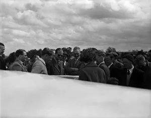 01350 Prints: The Duke of Edinburgh at Nympsfield, headquarters of the Bristol Gliding Club