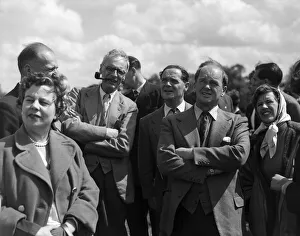 The Duke of Edinburgh at Nympsfield, headquarters of the Bristol Gliding Club