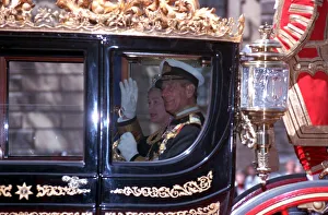01440 Prints: The Duke of Edinburgh. Prince Philip attending the state opening of Parliament